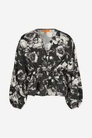 Toni Blouse - Metalized Peonies
