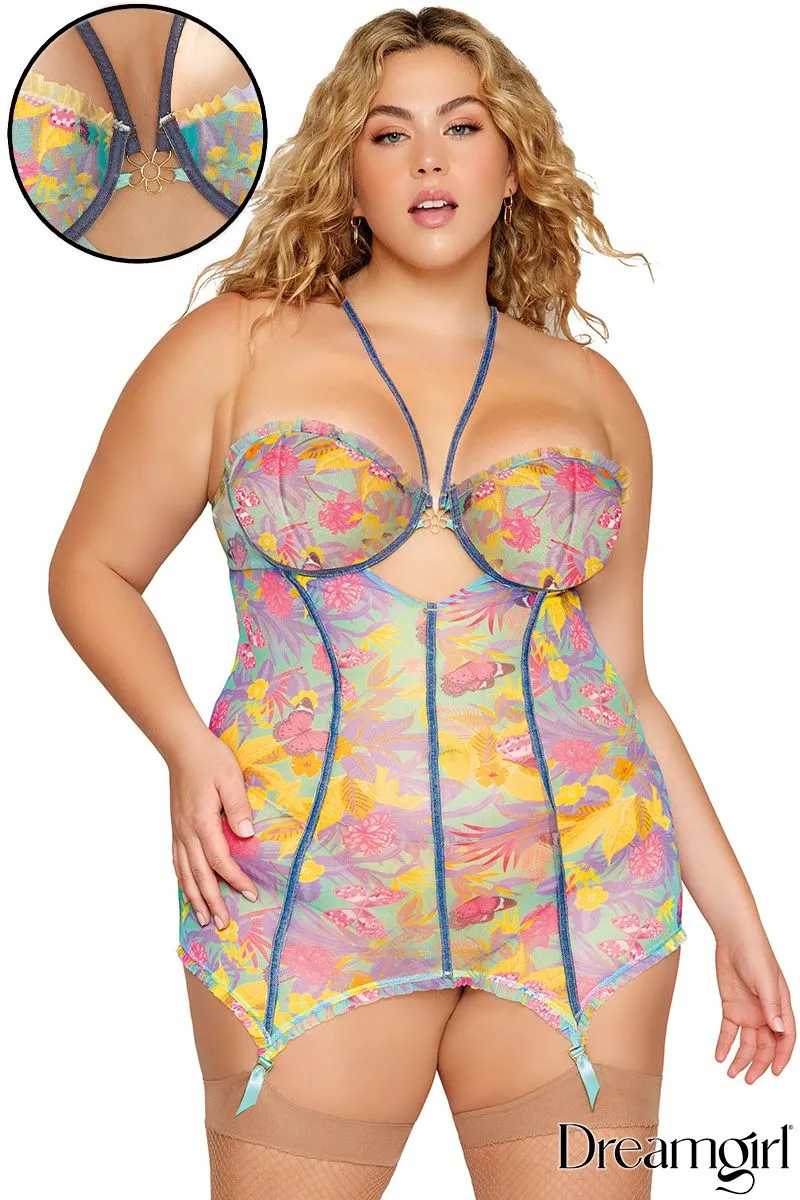 Tropical Garter Slip