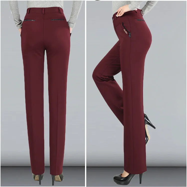 VenusFox straight high waist khaki pants plus size