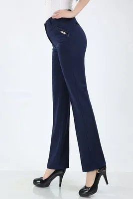 VenusFox straight high waist khaki pants plus size