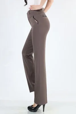 VenusFox straight high waist khaki pants plus size