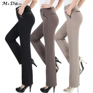 VenusFox straight high waist khaki pants plus size