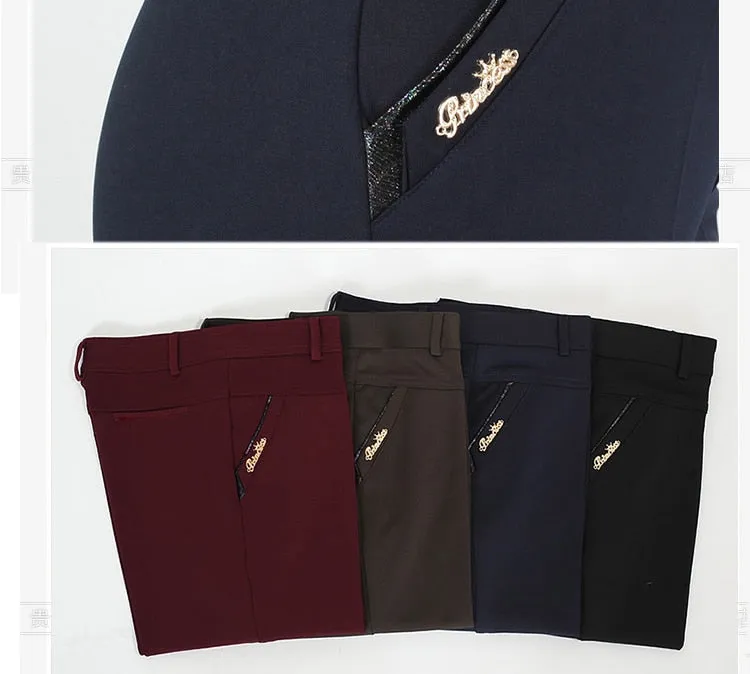 VenusFox straight high waist khaki pants plus size