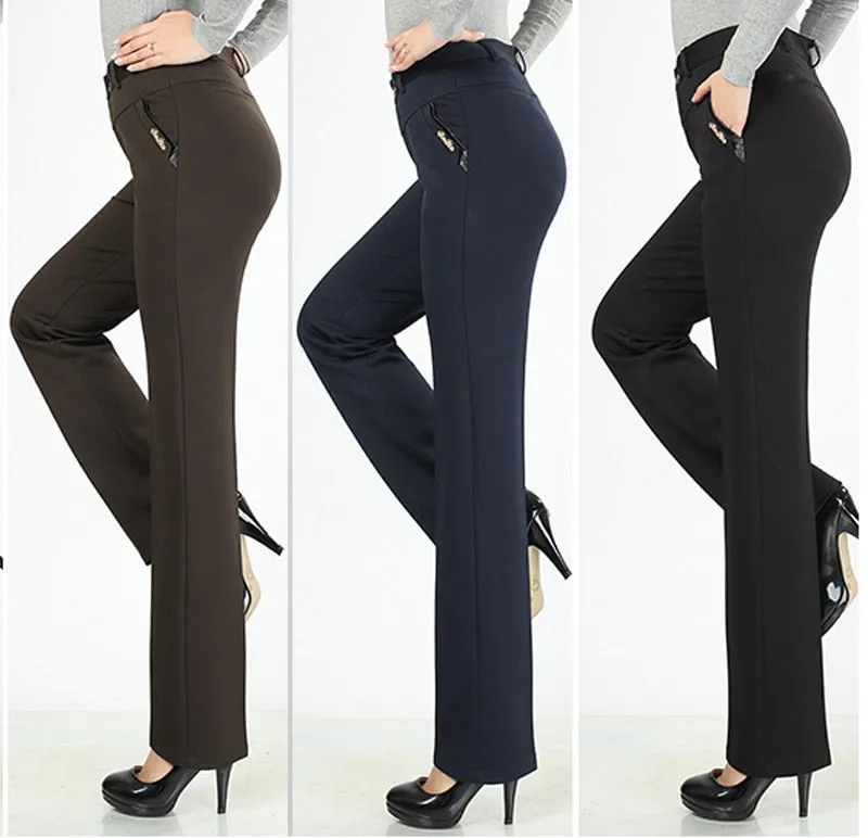 VenusFox straight high waist khaki pants plus size