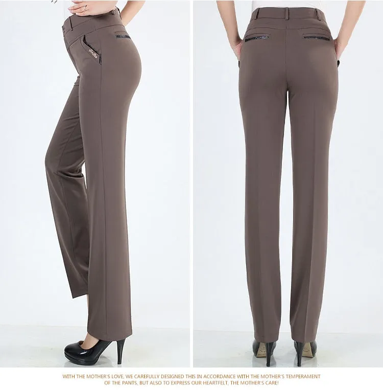 VenusFox straight high waist khaki pants plus size