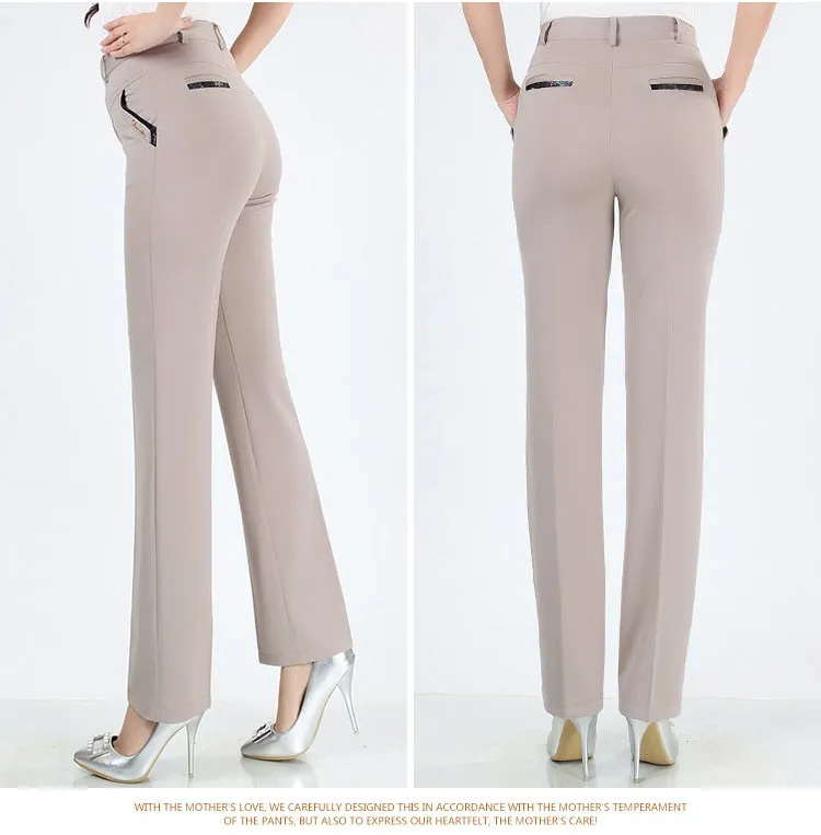 VenusFox straight high waist khaki pants plus size