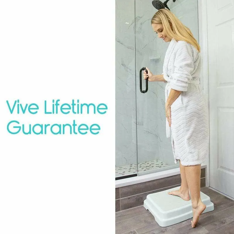 Vive Health Bath Step with Non-Slip Rubber Surface - White