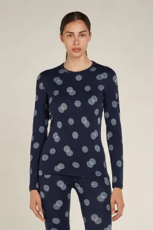 Womens Merino 260 Vertex LS Crewe Thermal Top Falling Flakes