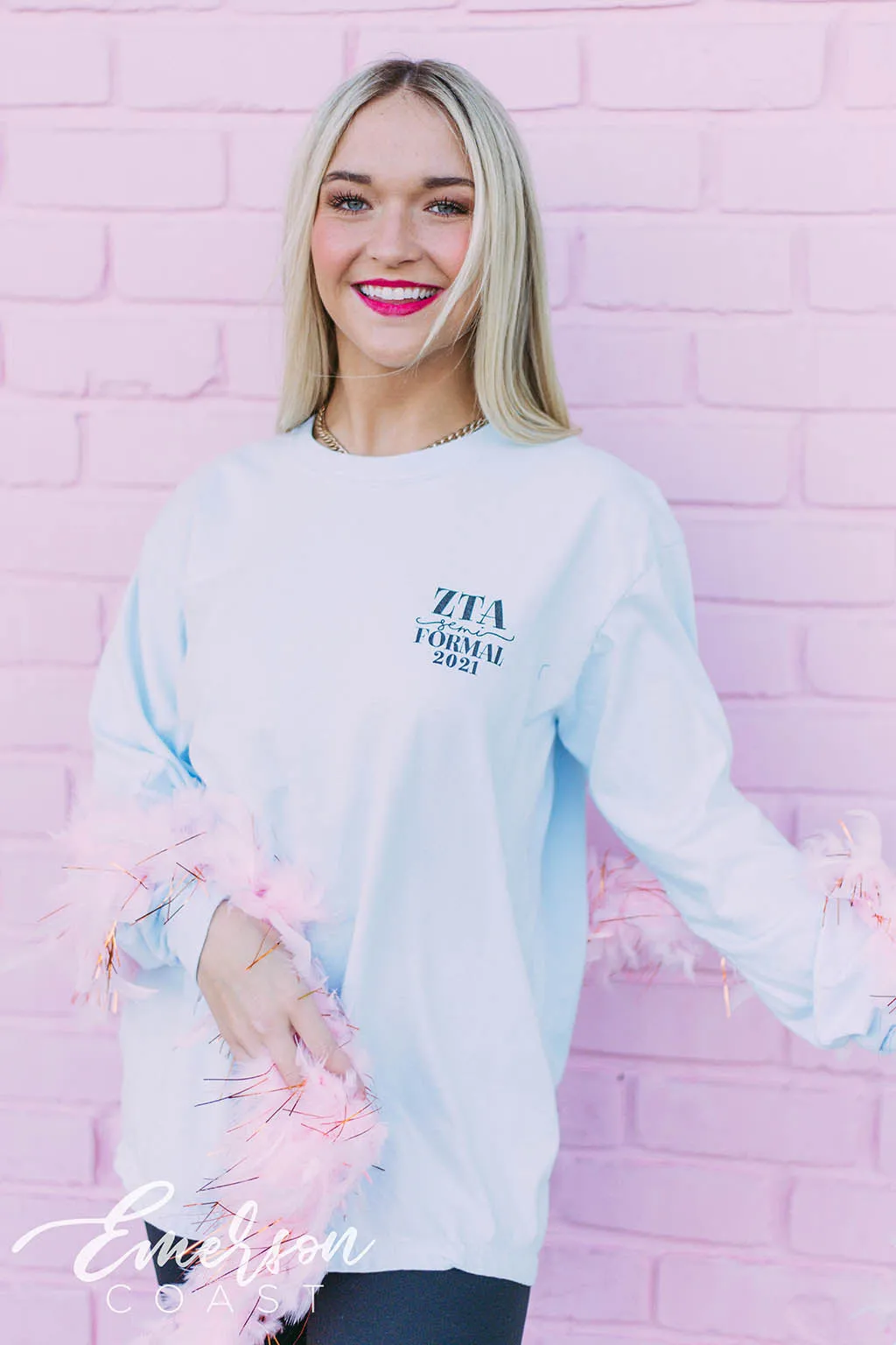 Zeta Tau Alpha Pretty In Pink Semi Formal T-shirt