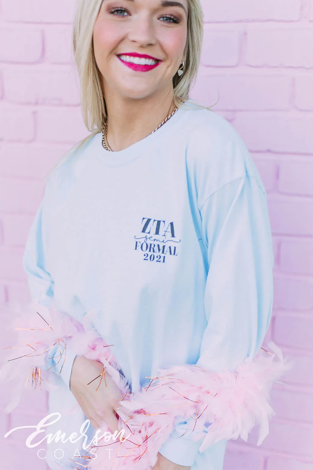Zeta Tau Alpha Pretty In Pink Semi Formal T-shirt