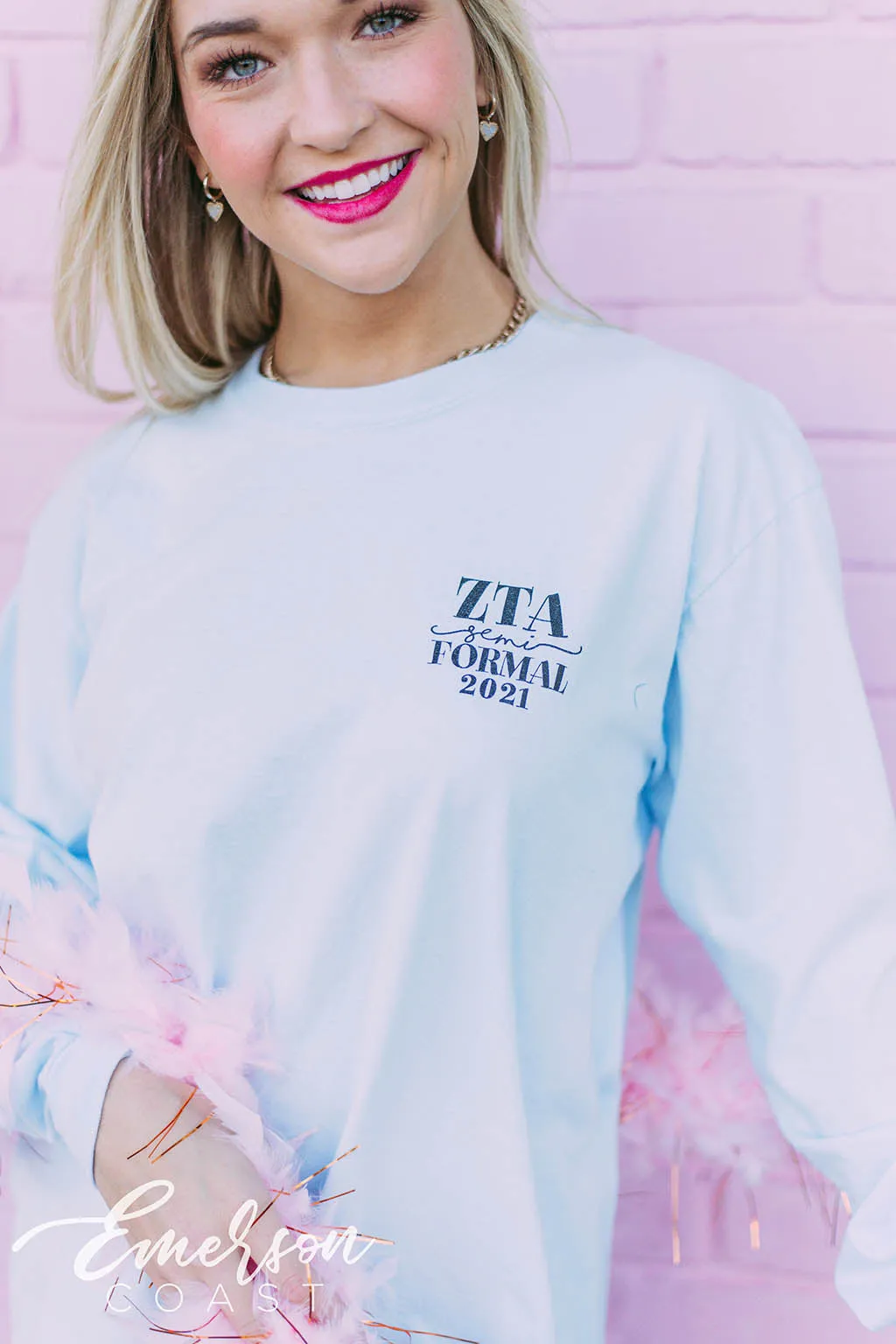 Zeta Tau Alpha Pretty In Pink Semi Formal T-shirt