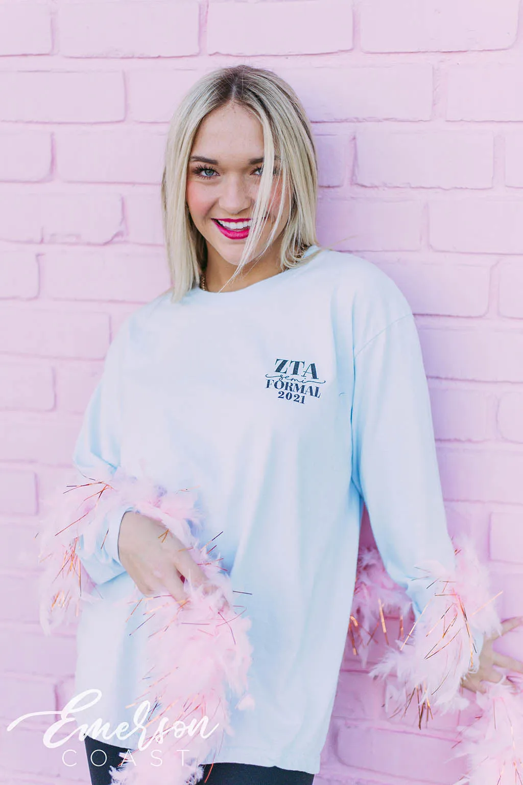 Zeta Tau Alpha Pretty In Pink Semi Formal T-shirt
